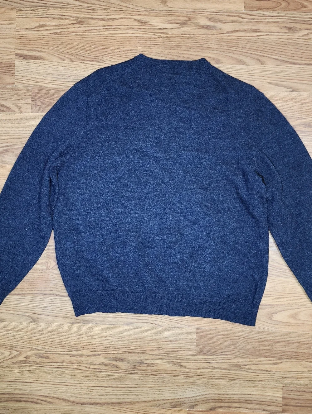 Calvin Klein Extra Fine Merino Knit V-Neck Sweater Mens 2XL Charcoal Gray Jumper - Picture 2 of 8